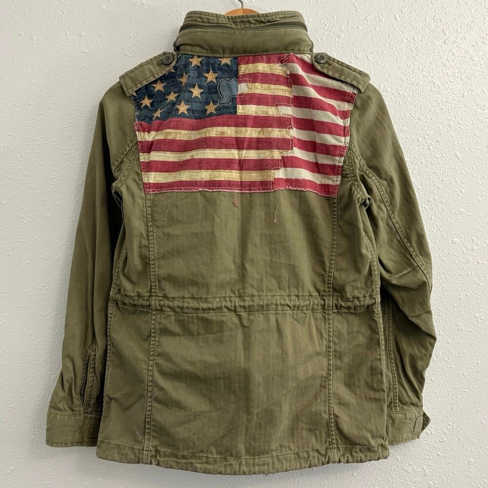 Vintage Ralph Lauren Denim & Supply Military Jacket Small Gorpcore Flag Utility - Picture 3 of 11